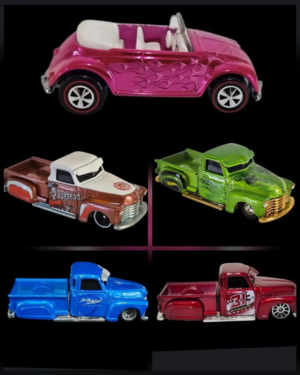 Lote 05 Hot Wheels 04 La Troca + Beetle Convertible 