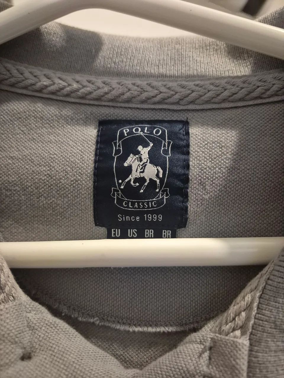 Camisa Polo Masculina Polo Classic Cinza Nova Com Etiqueta - Foto 3