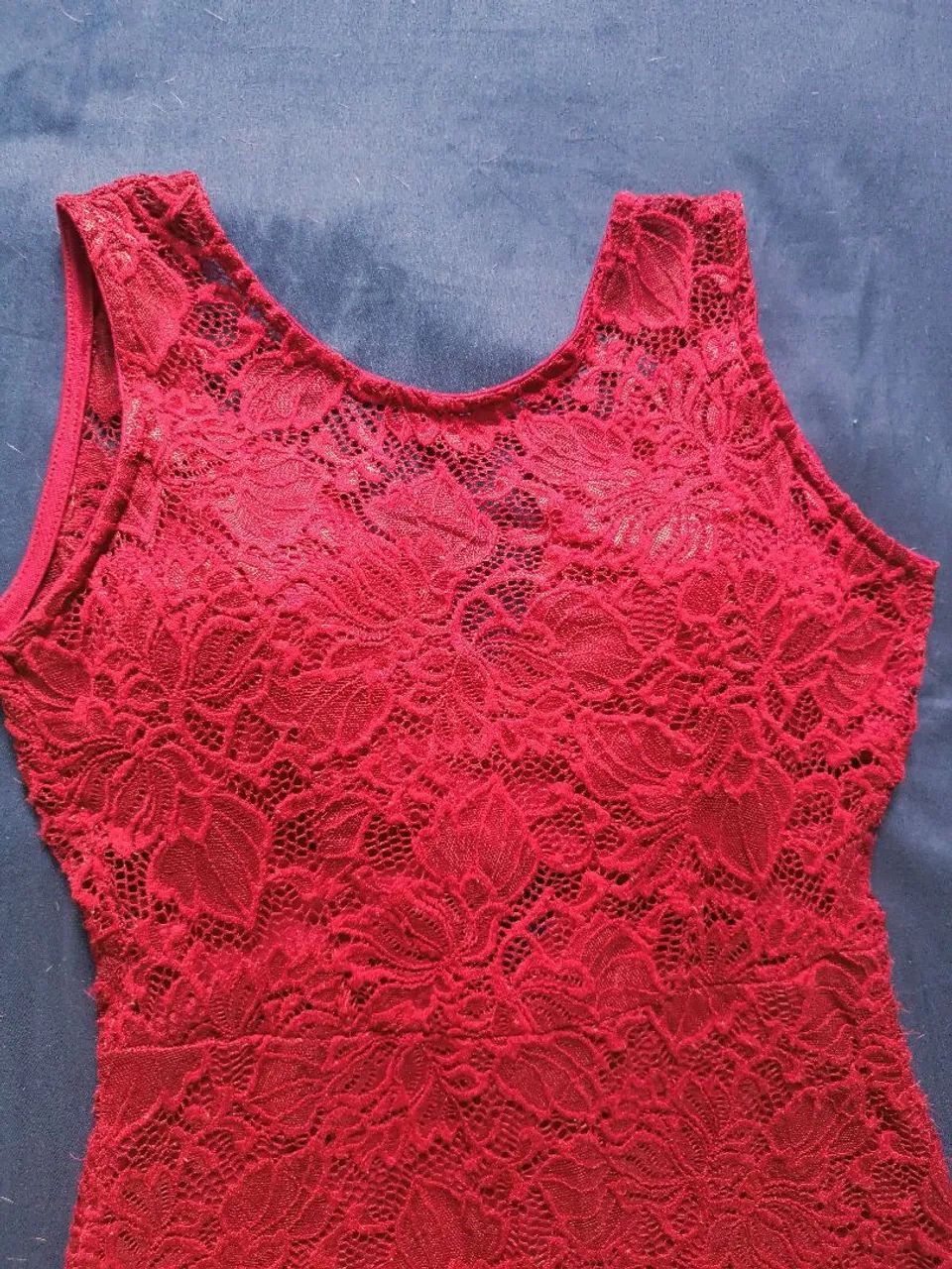 Vestido em renda Marsala  - Foto 2