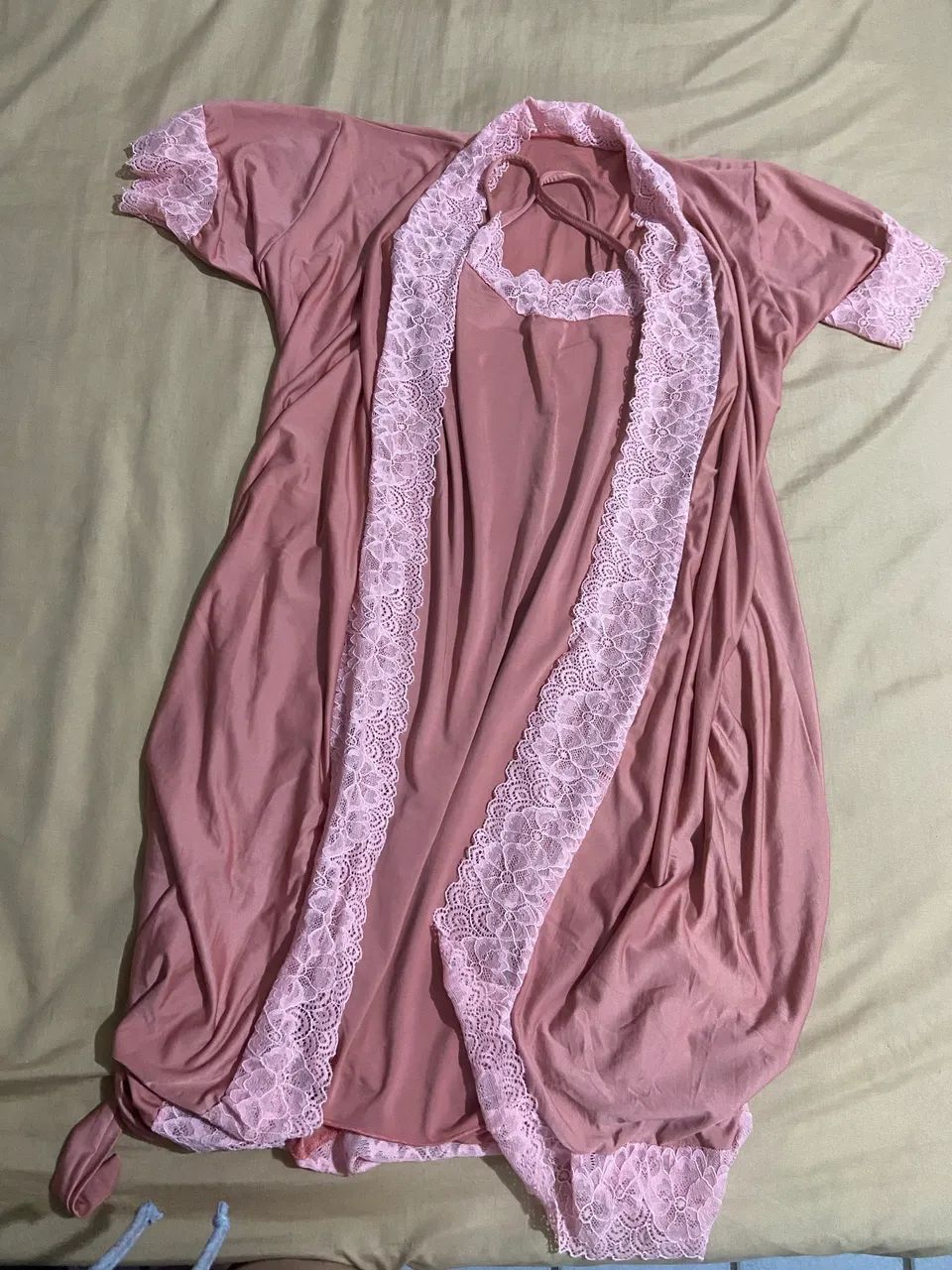 Pijama americano e camisola com robe /roupa de dormir  - Foto 2
