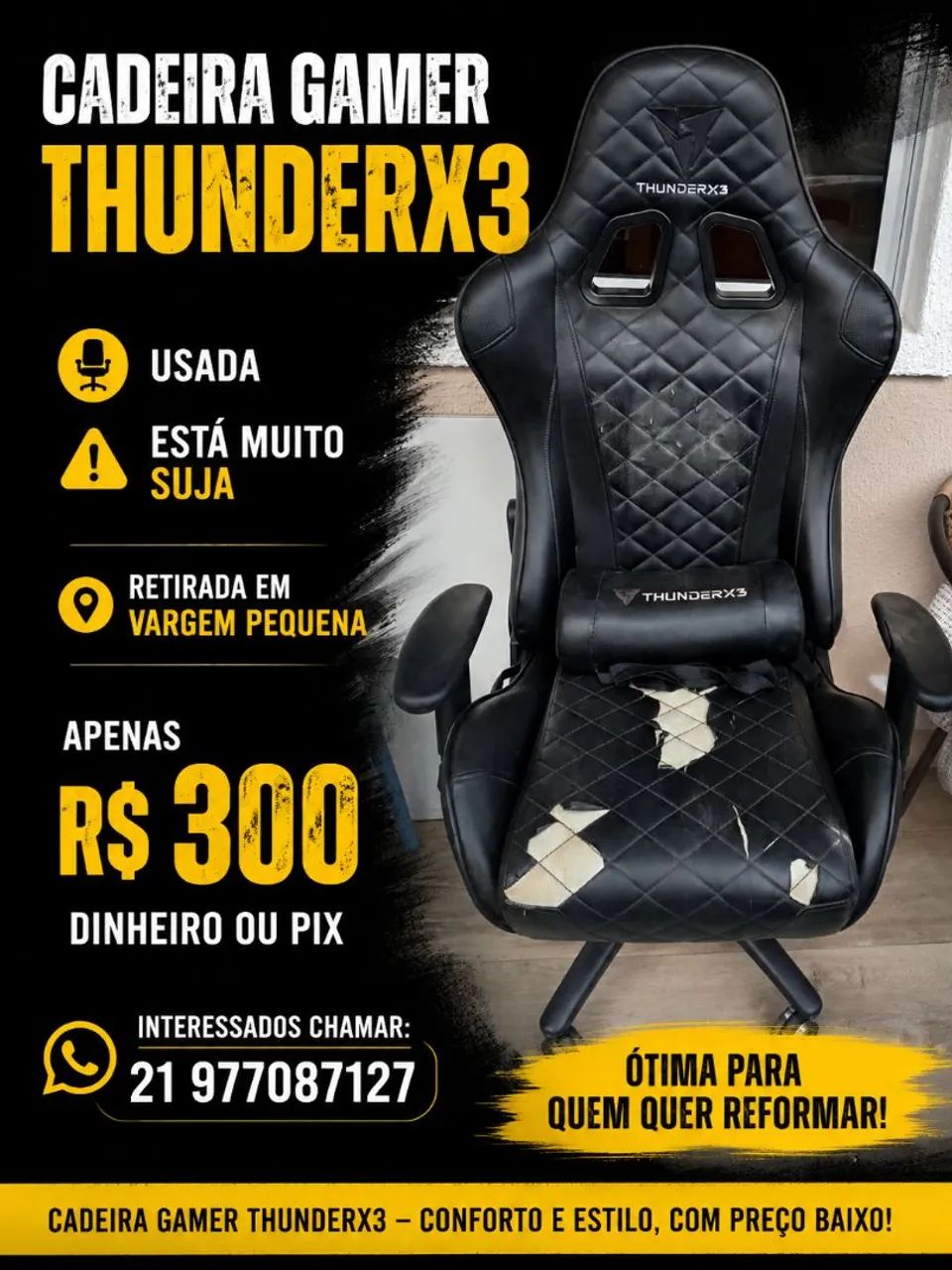 Cadeira gamer thunderx3