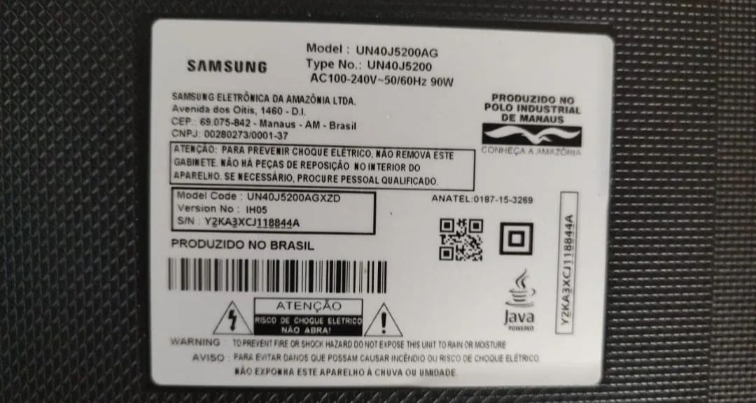 TV Samsung 40' com tela quebrada - para retirada de peças  - Foto 3