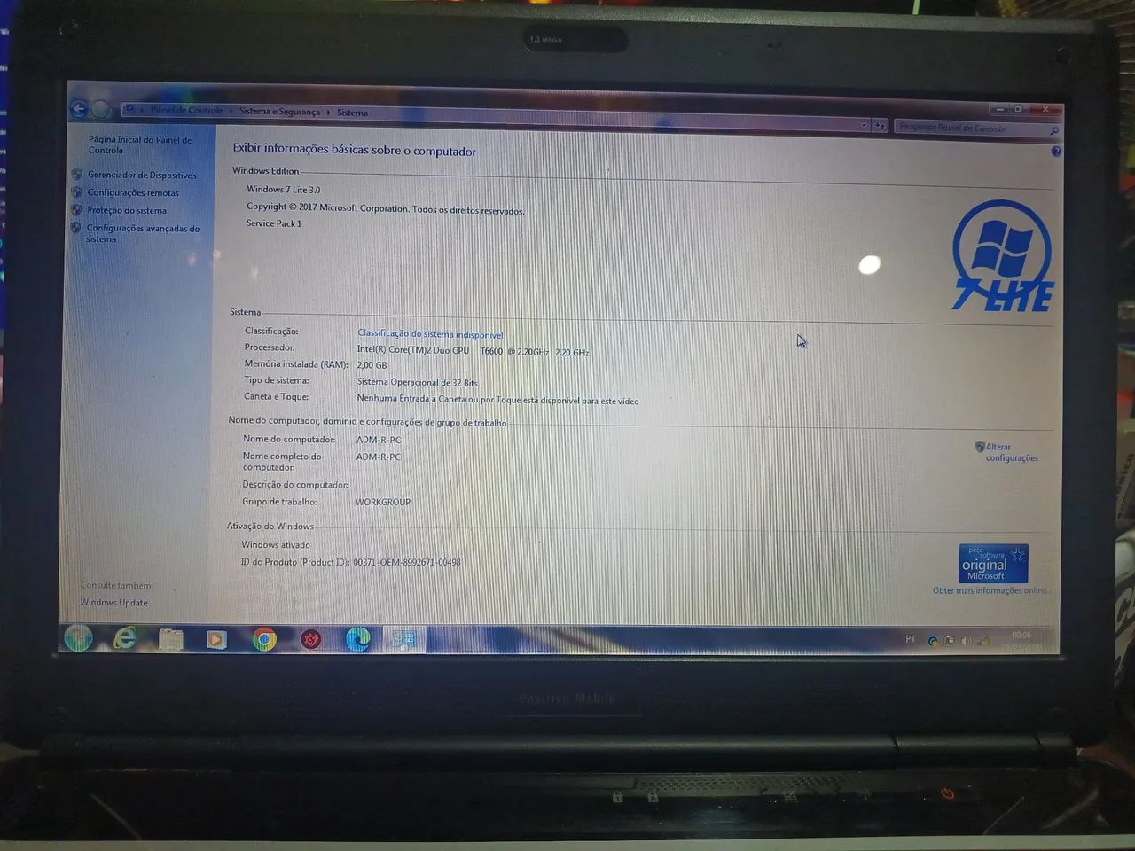 Notebook Positivo usado com Windows 7 funcionando tudo ok - Foto 2