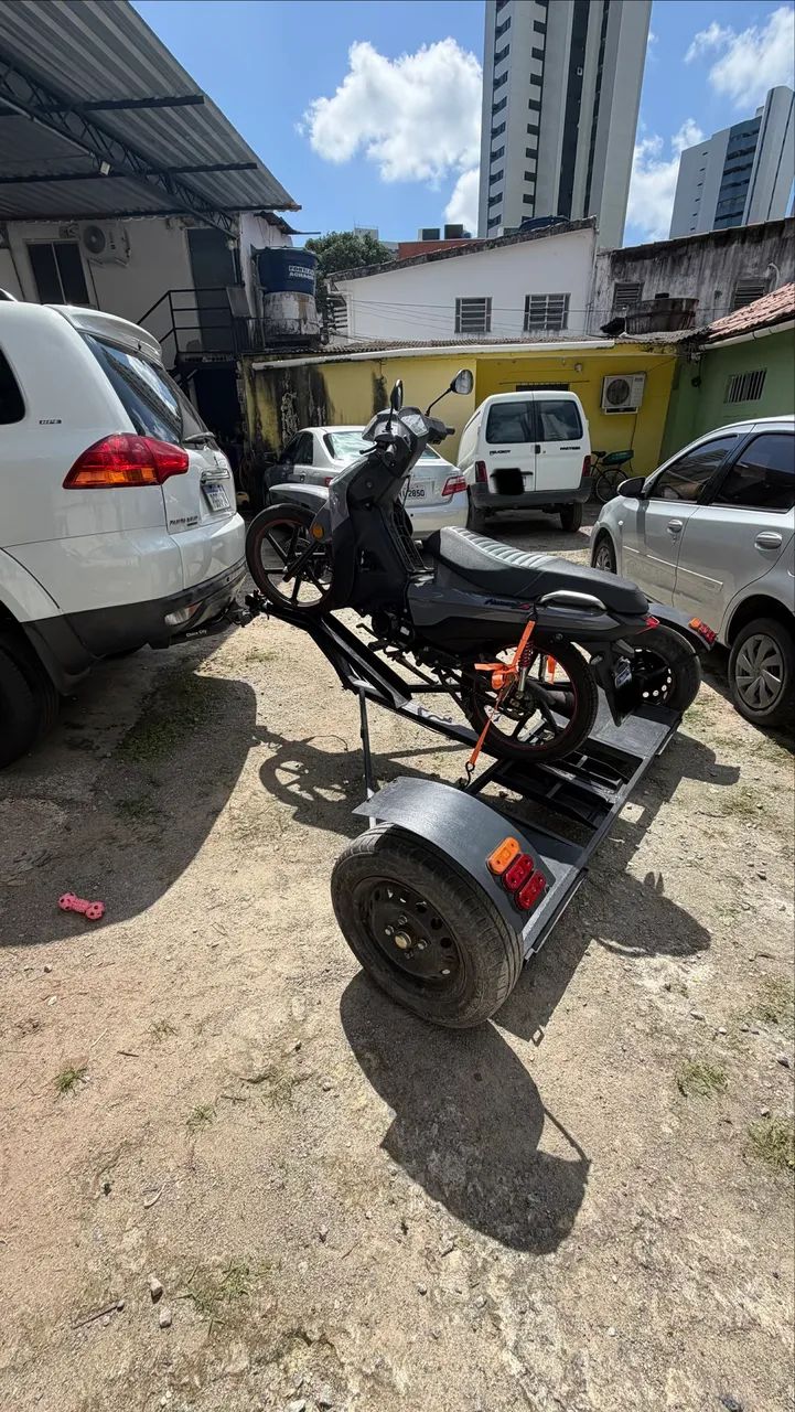 Reboque carrocinha asa delta carro e moto - Foto 2