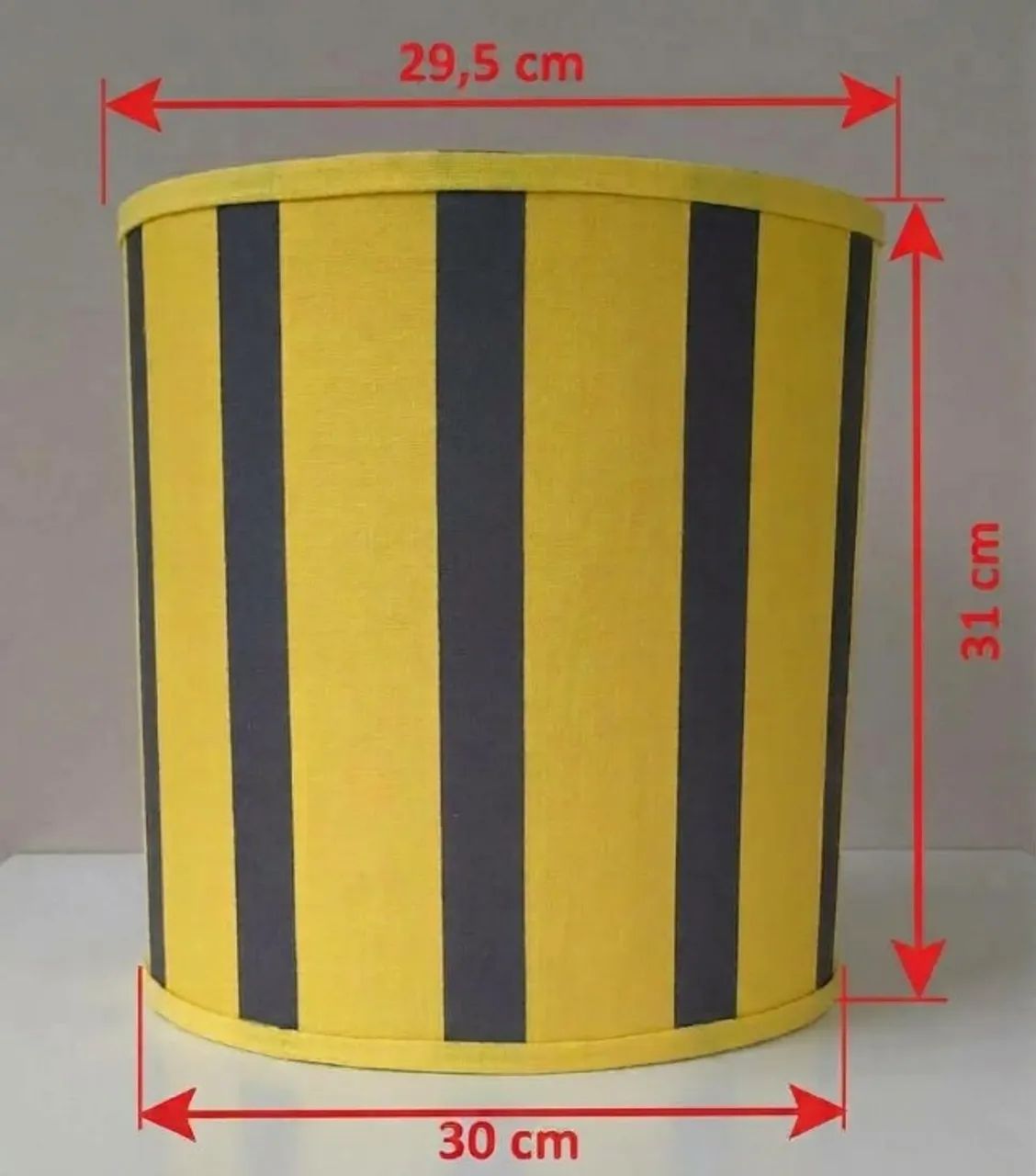 Cúpula cilindrica de algodão para abajur