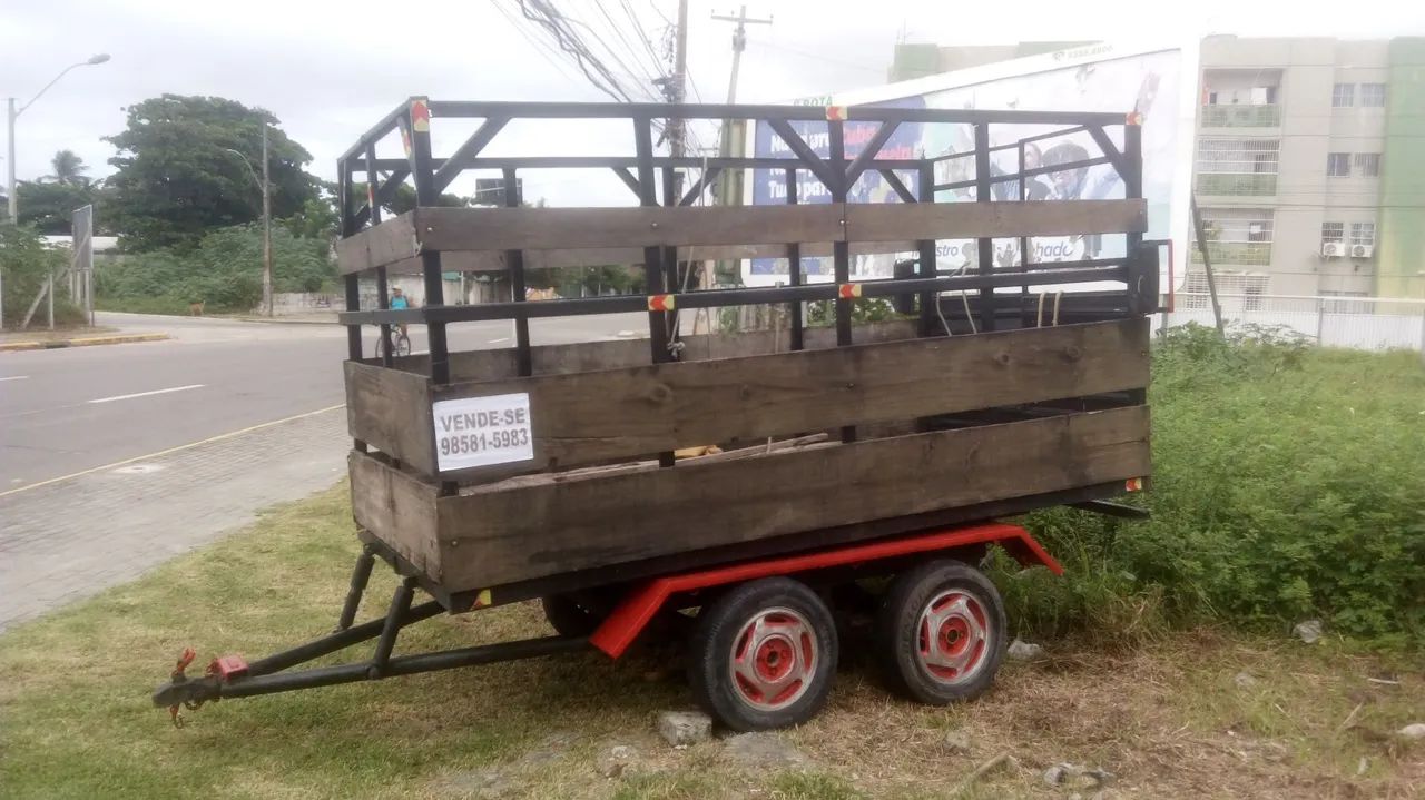 Carroça carretinha trucada grande troco  objeto - Foto 2