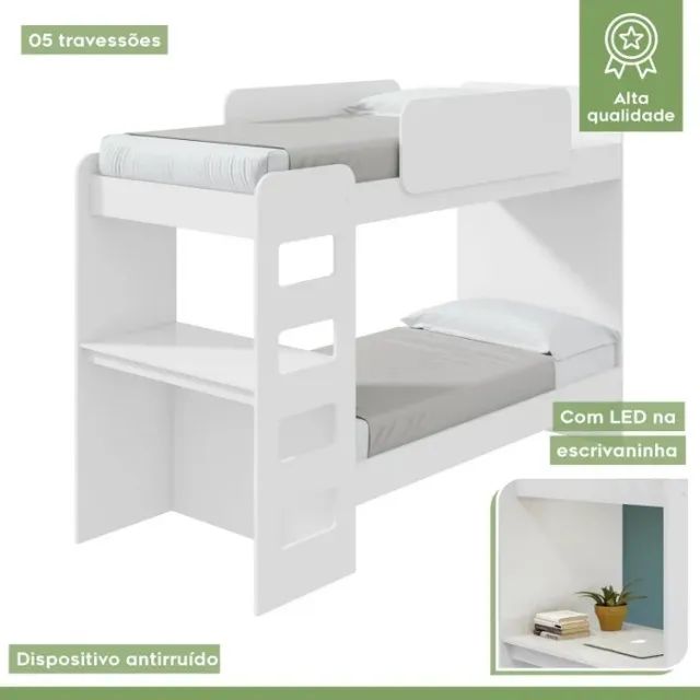 Beliche Olga com Led e Escrivaninha - ENTREGA E MONTAGEM IMEDIATA - Foto 3