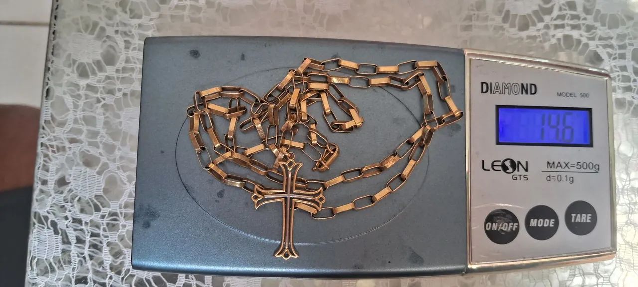 Cordão e pingente de ouro 18k 72 centímetros  - Foto 3