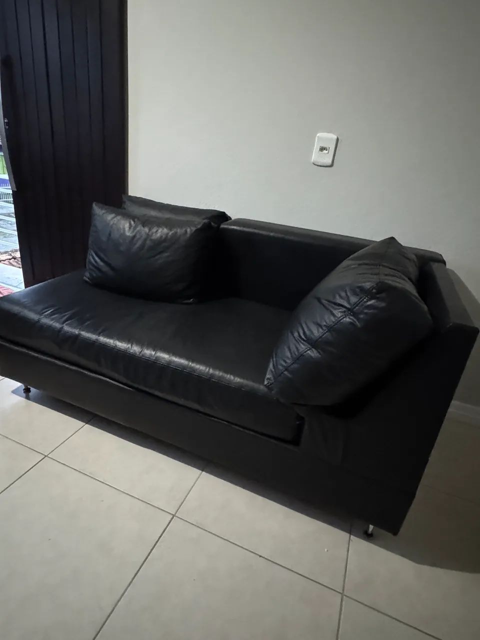 Chaise de couro 