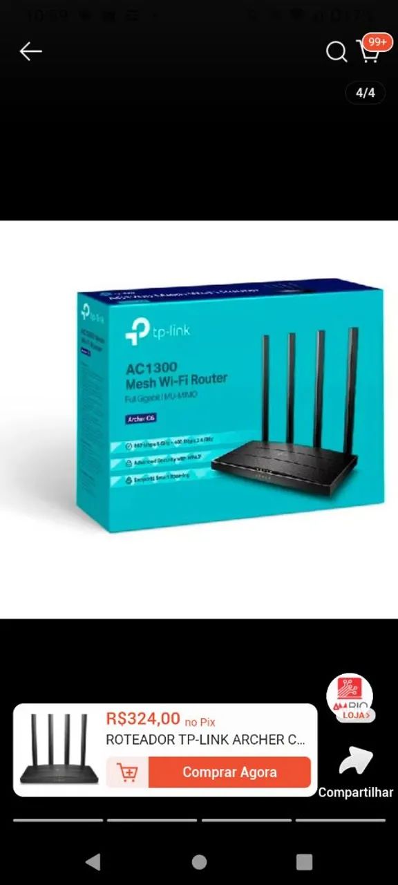 Roteador tp link C6 gigabyte  - Foto 4