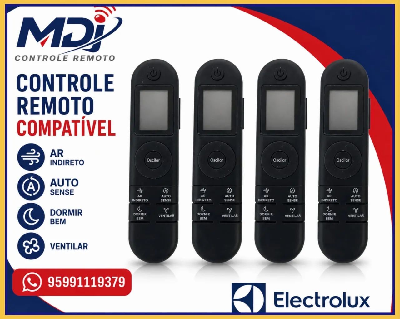 Controle da central de ar condicionado Electrolux 