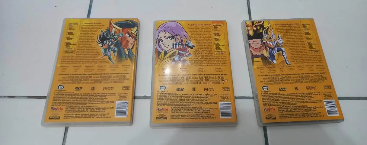 Coleção DVD Cavaleiros do Zodíaco Original PlayArte Cavaleiros de