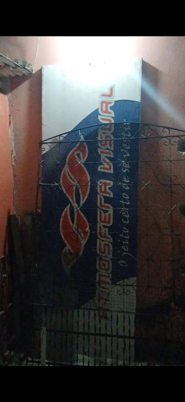 Placa de loja lona e estrurura