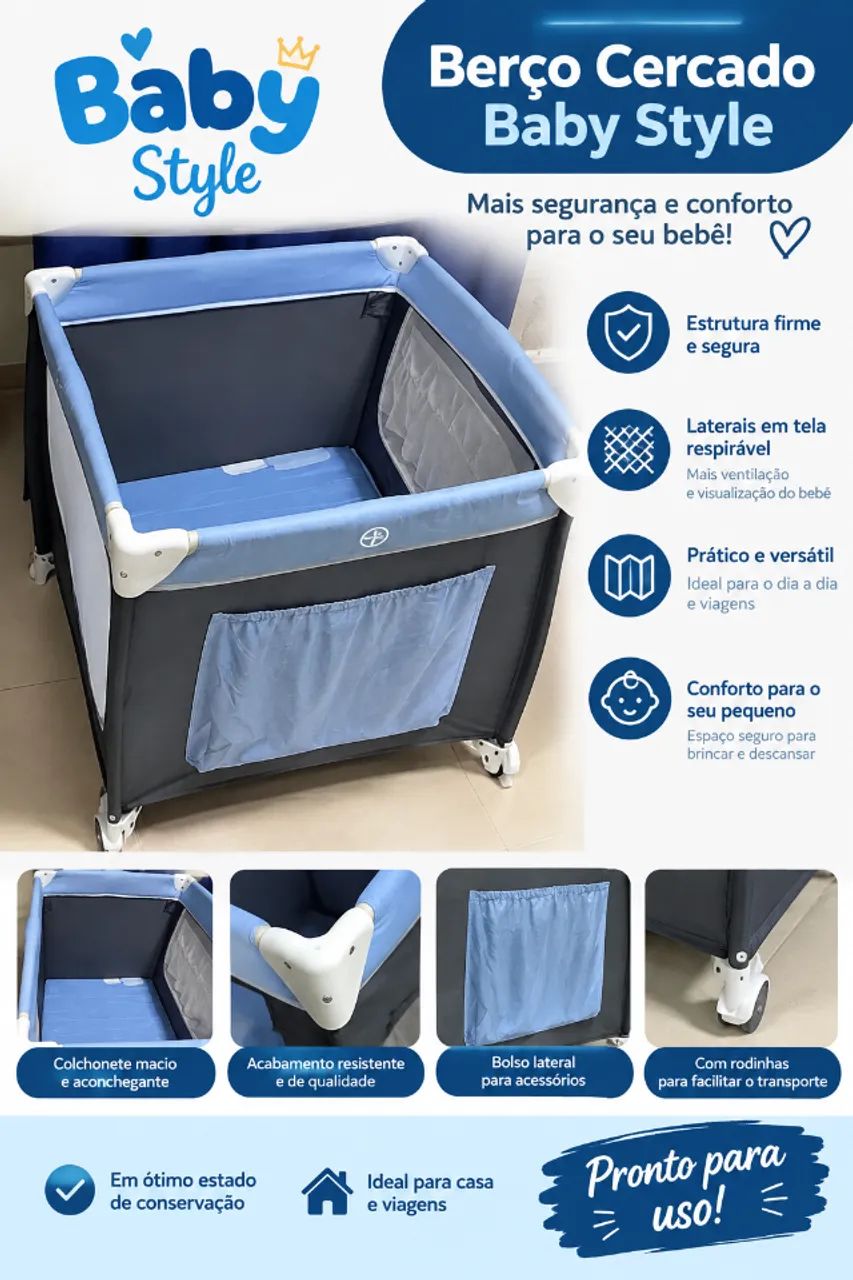 Berço Cercado Baby Style