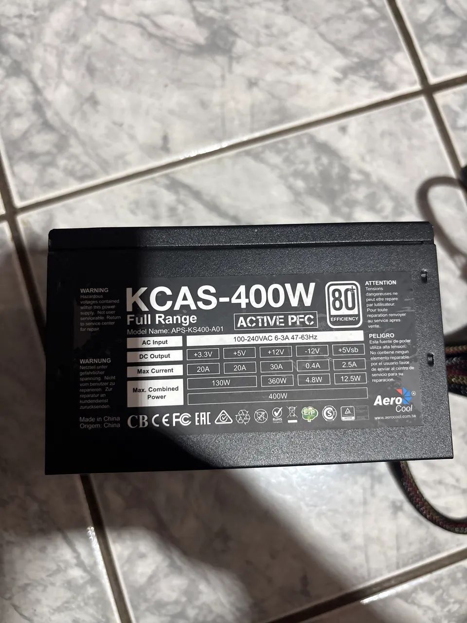 Fonte KCAS 400 WATTS 80 plus - Foto 3