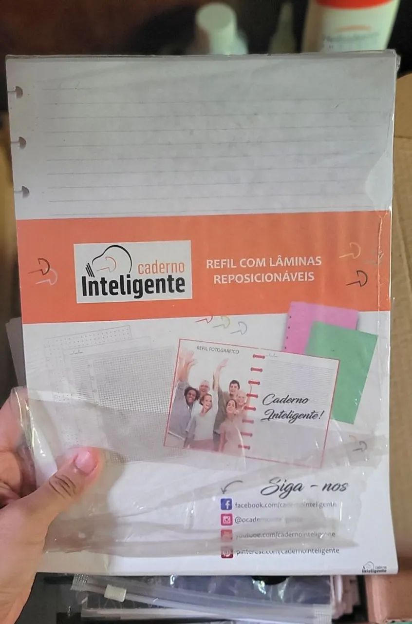Caderno inteligente grande + refil folhas pautadas e discos - Foto 4