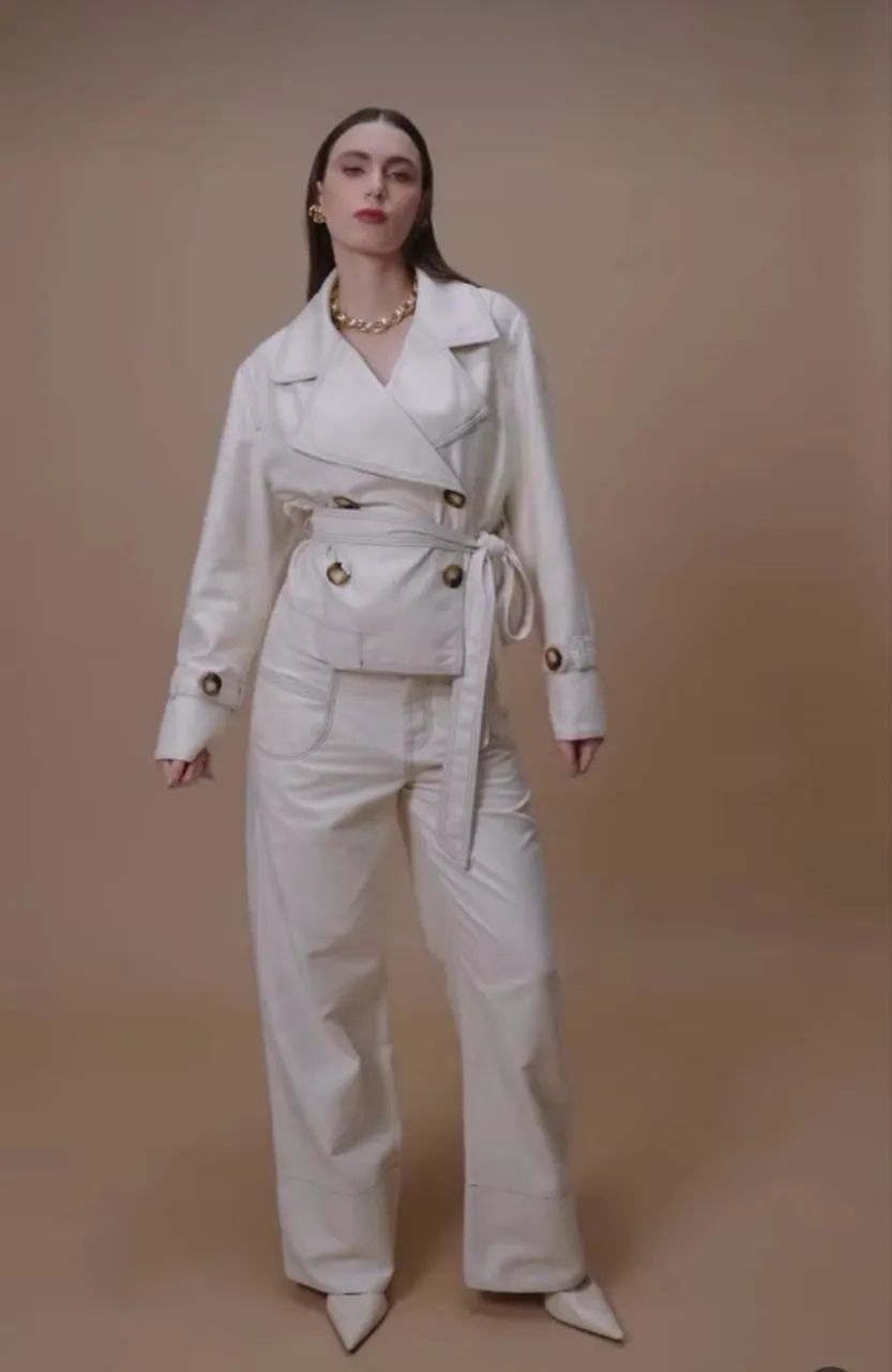 Trench Coat e Calça Tam 34 novo 