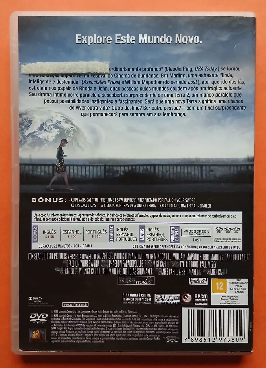 Dvd A Outra Terra ( Another Earth ) - Foto 2
