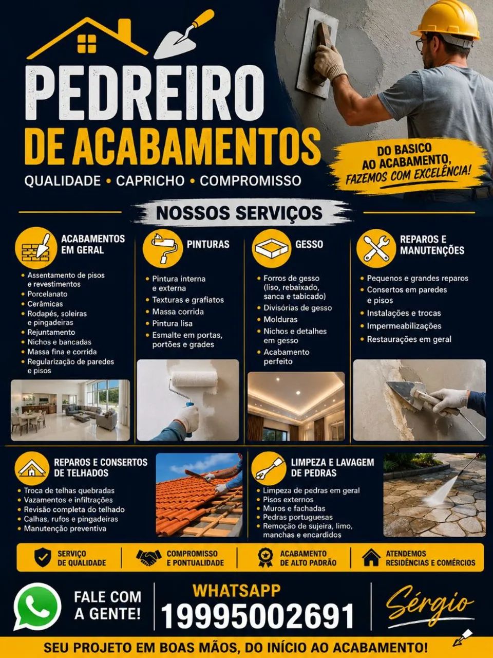 Pedreiro de acabamentos 