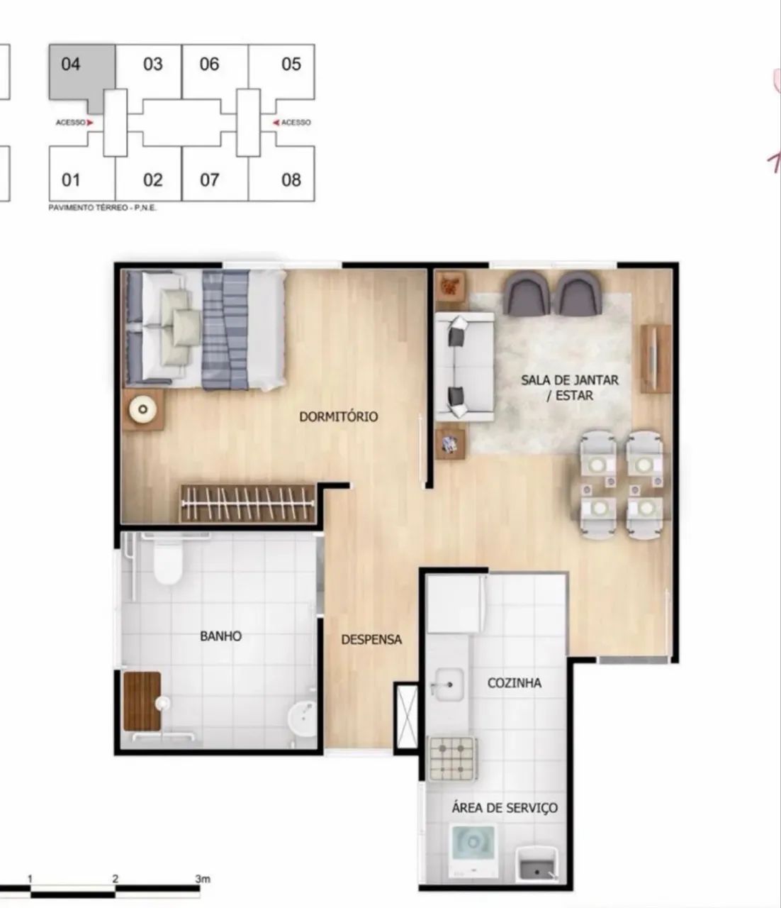 Apartamento 1 Quarto * Grande Oportunidade*