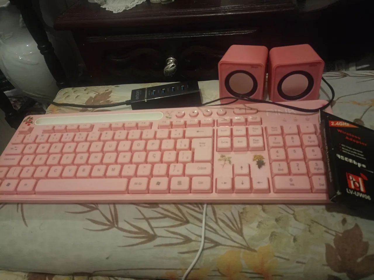 Kit para pc rosa - Foto 3