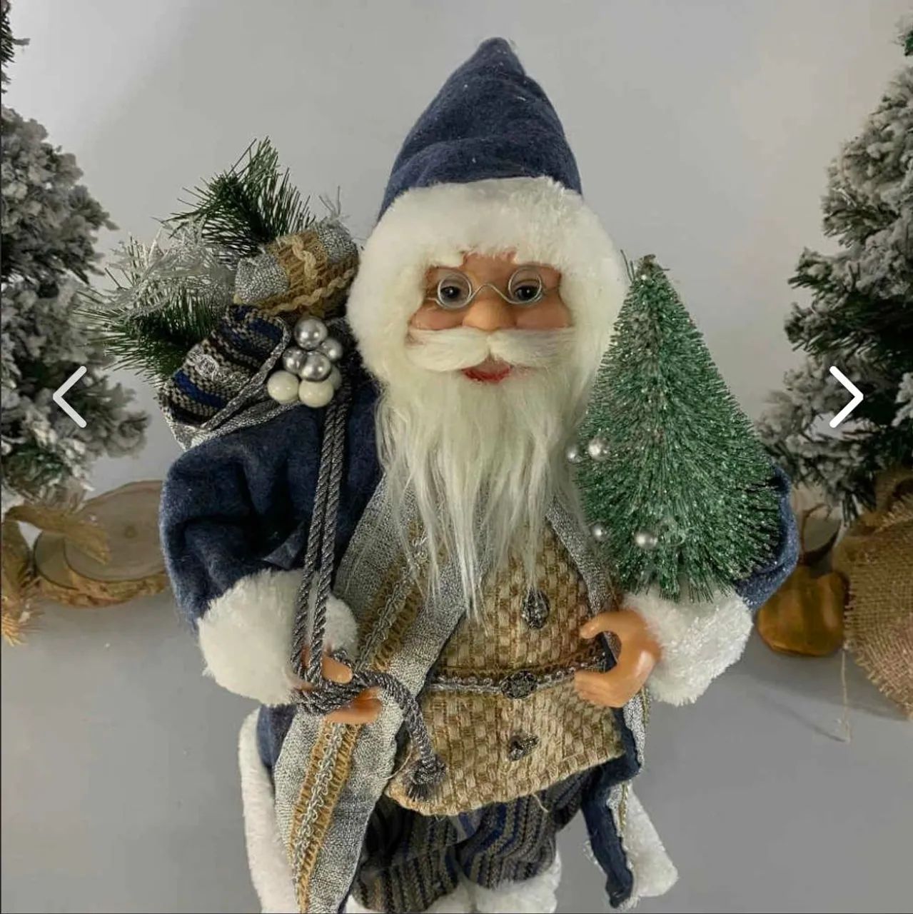 Papai Noel Azul Feito a mão  - Foto 5