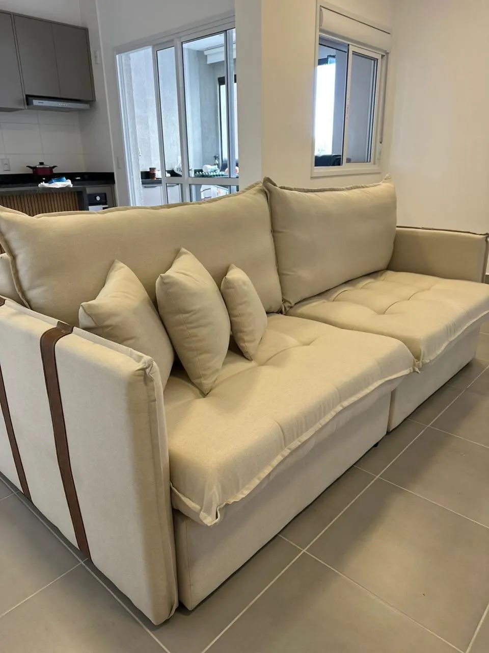 Sofá Mobly retrátil com 2.30m - Foto 3