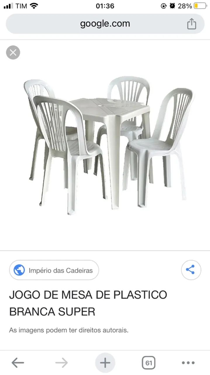 Mesa com 4 cadeiras 100,00