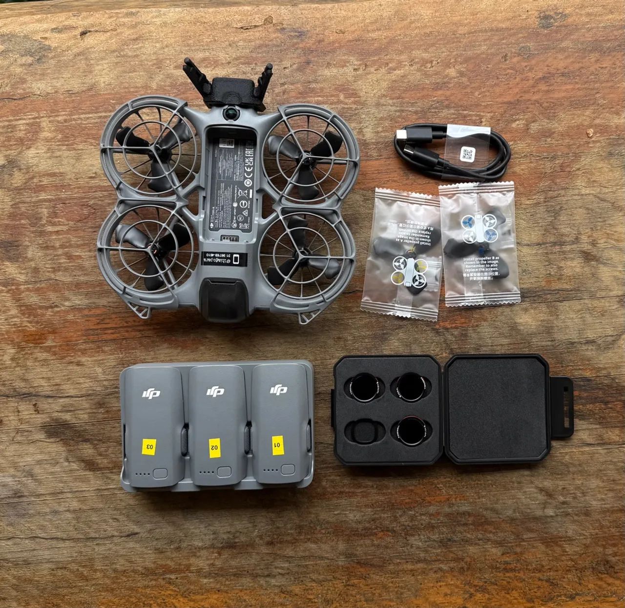 drone dji neo 2 3 baterias e digital transceiver