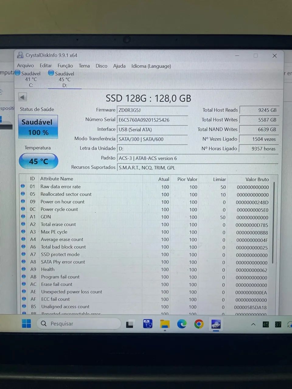 SSD 120GB ( PERFEITO ) - Foto 3