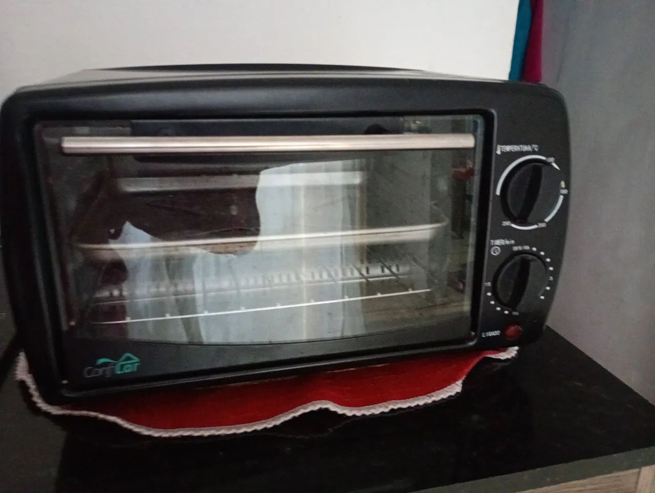 Forninho elétrico preto 