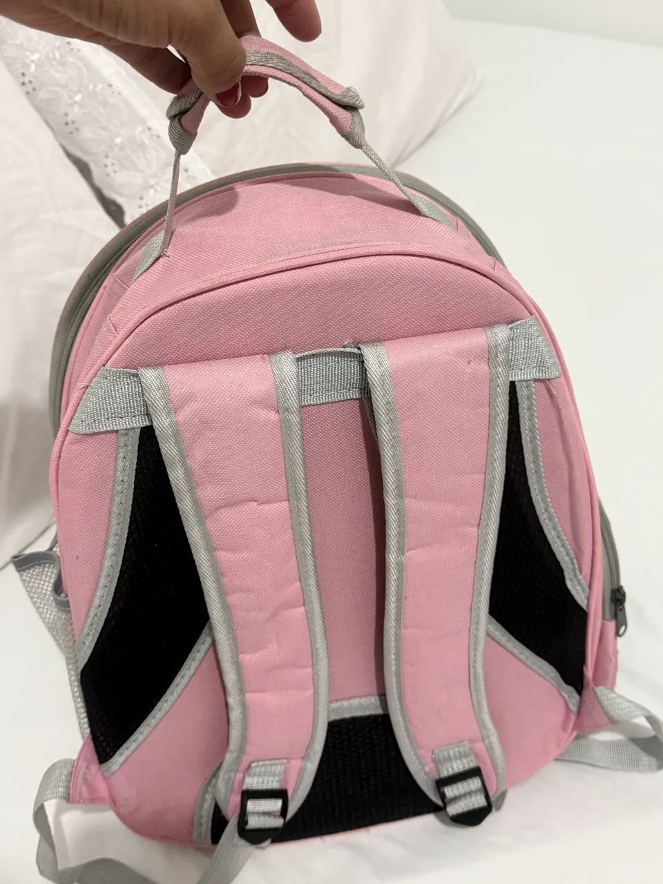Bolsa de transporte para pet de até 5 kg - cor rosa. - Foto 2