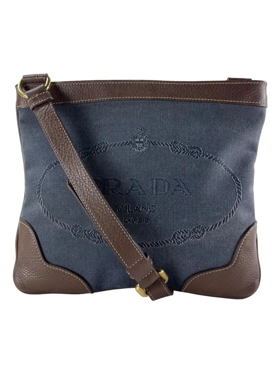 Bolsa Tiracolo Prada Messenger Denim Bicolor ORIGINAL - Foto 3