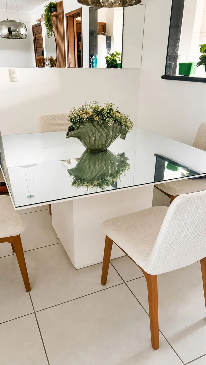 MESA QUADRADA ESPELHADA