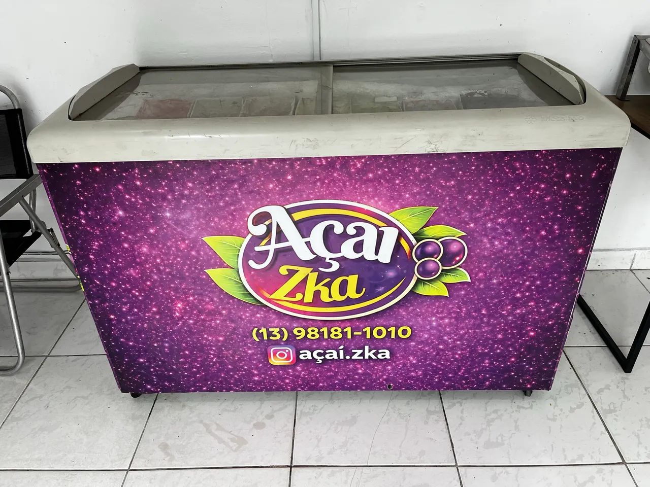 アイス Freezer horizontal expositor 380 L - Geladeiras e Freezers - Santa