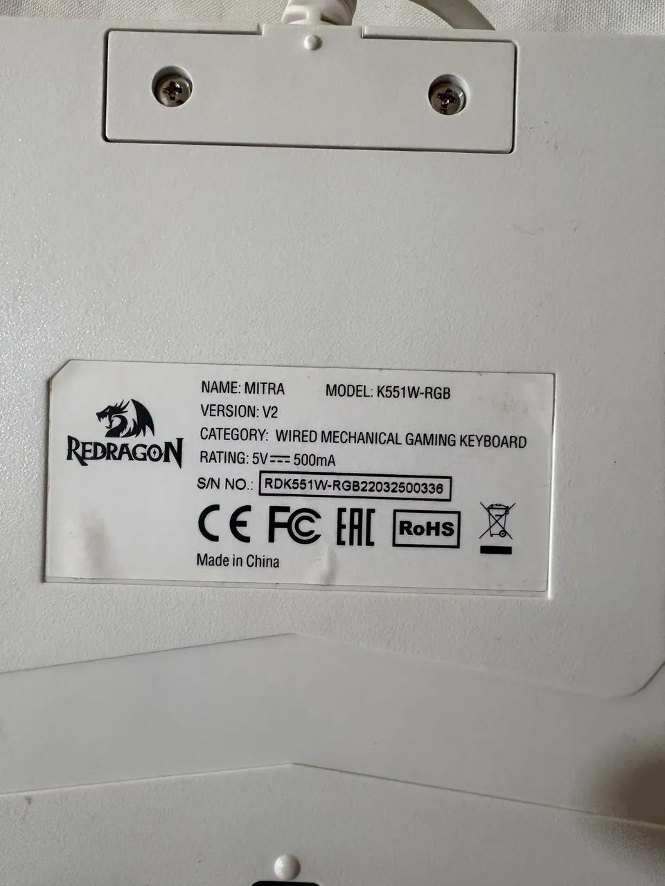 Teclado Gamer Redragon Mitra Lunar White - Foto 3