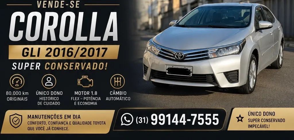 Toyota Corolla Corolla GLi 1.8 Flex 16V  Aut. 2017