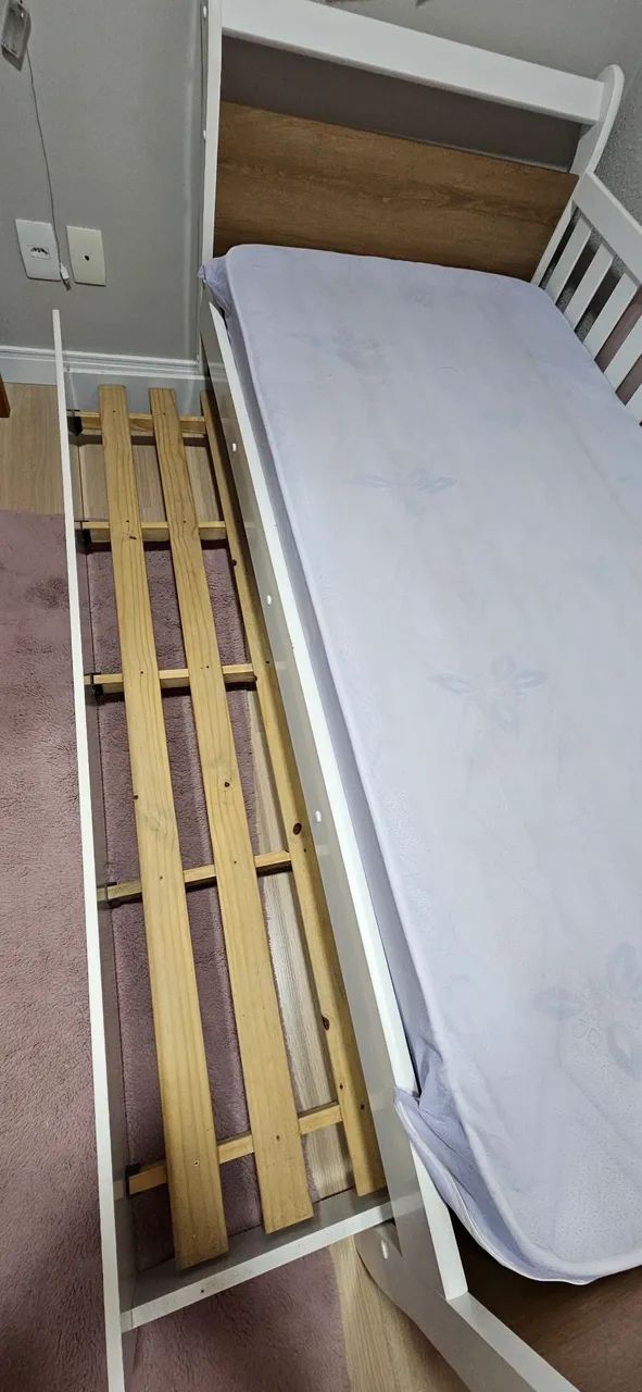 Cama solteiro + auxiliar MDF - Foto 2