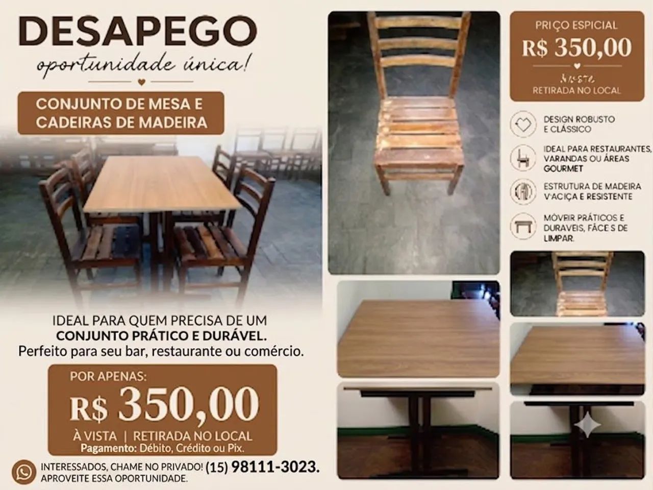 Oportunidade para seu negócio, desapego!