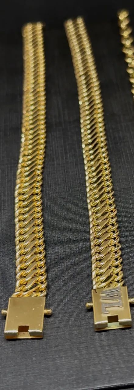 Pulseira Lacraia,Ouro 18/750,20cm. R$10.000 cada  - Foto 2