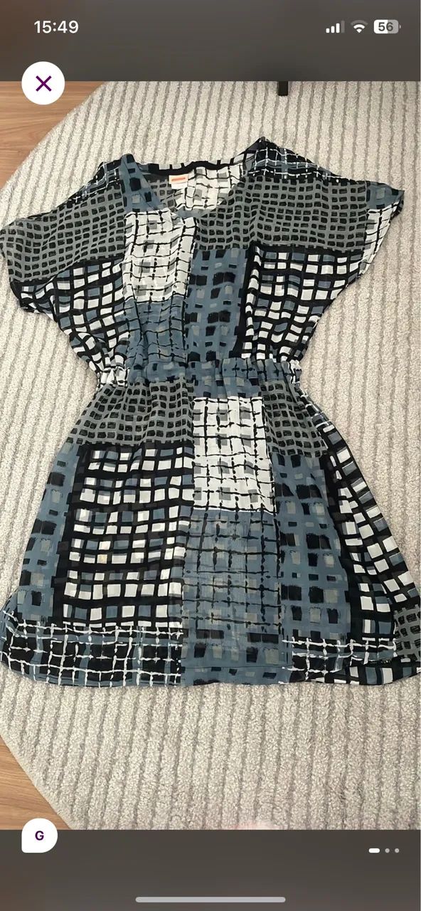 Vestido de seda estampado forrado  - Foto 2