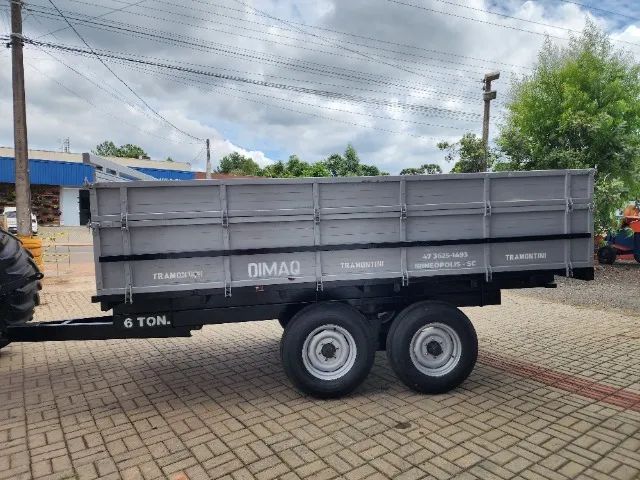 Carreta Agrícola de Madeira Tramontini 6 Toneladas Nova, c/ Sobregrade, Pneus Novos. - Foto 5