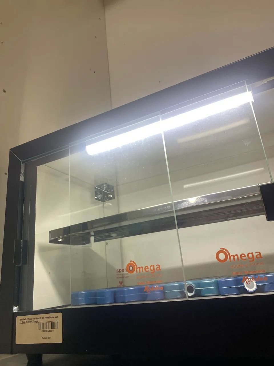 Estufa vitrine fria com led 62cm com gelox