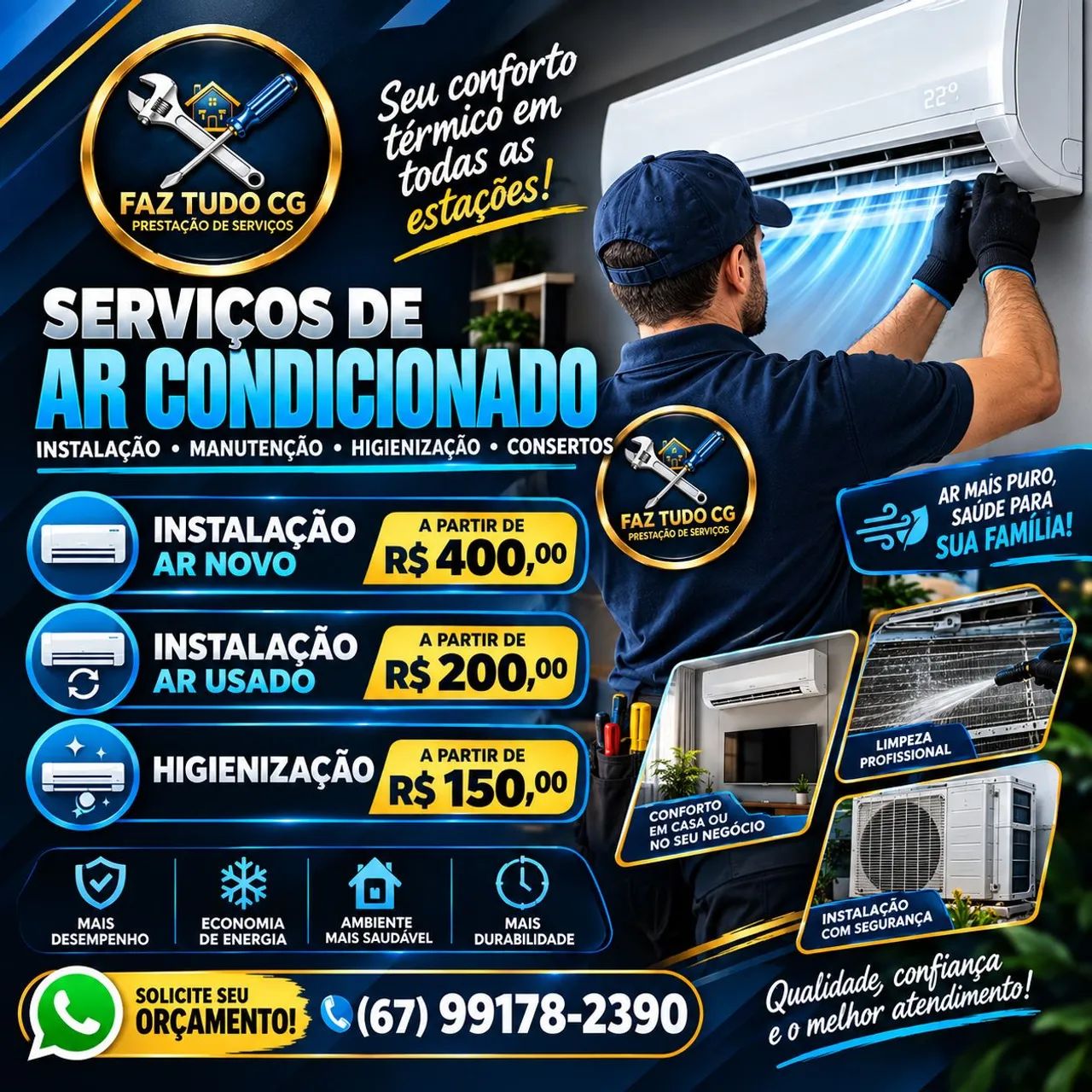 Ar condicionado serviços 