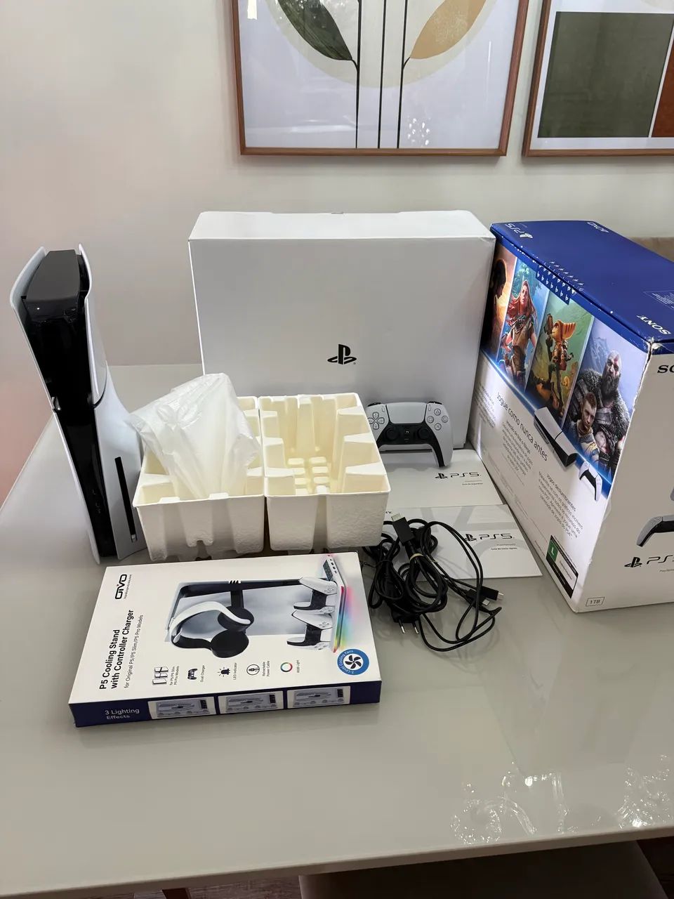 Ps5 slim com leitor 2 TB + base - Foto 4