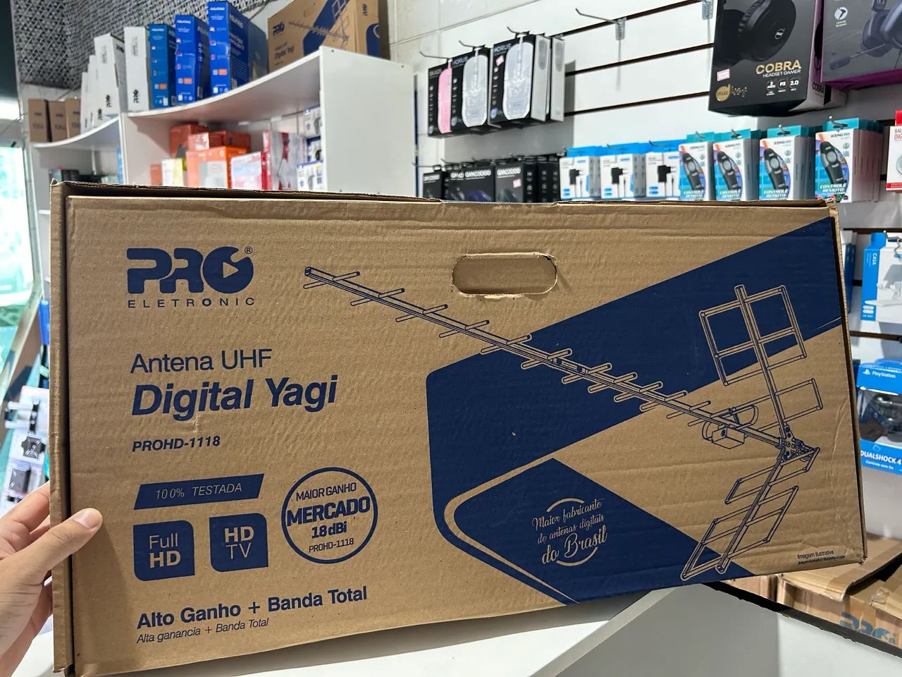 Antena Externa de 18 DBI Full HD para Tv Digital 