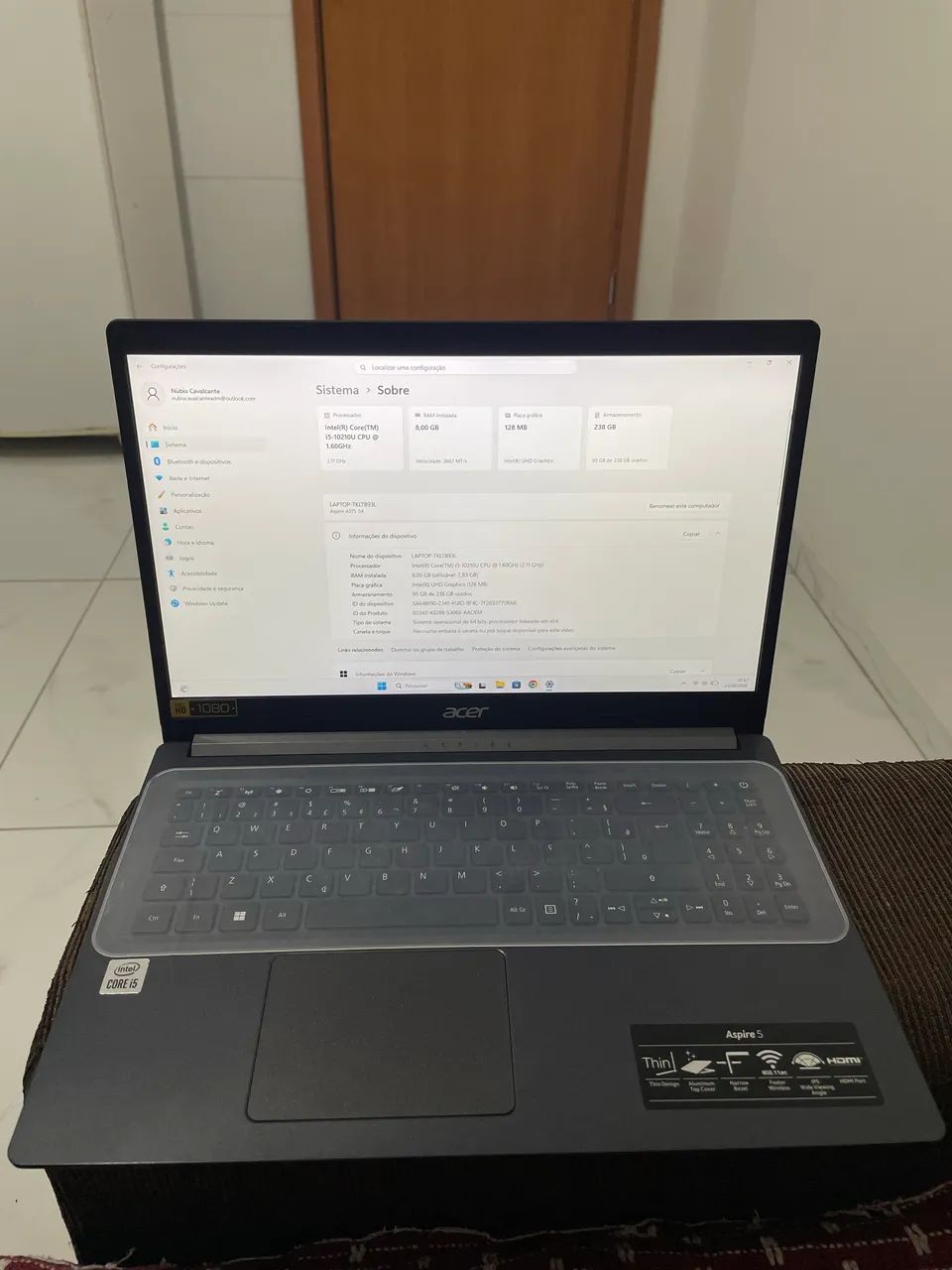 NOTEBOOK SEMINOVO ACER I5 10ª