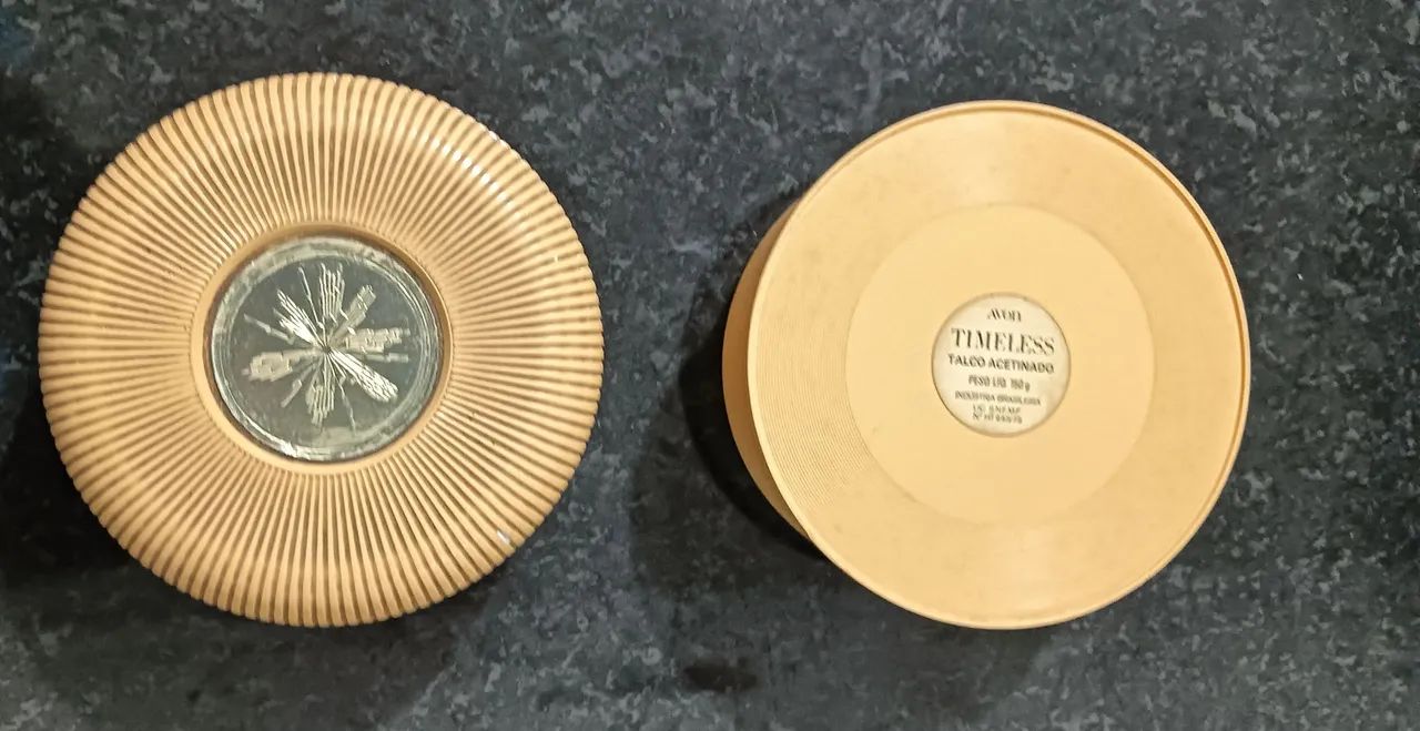 POTE ANTIGO AVON *ANOS 70* TALCO ACETINADO TIMELESS CHEIO  - Foto 5