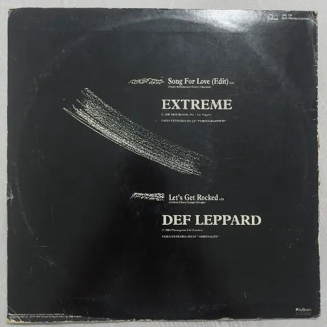 Disco de Vinil LP Disco Promocional Mix Def Leppard e Extreme - Foto 2