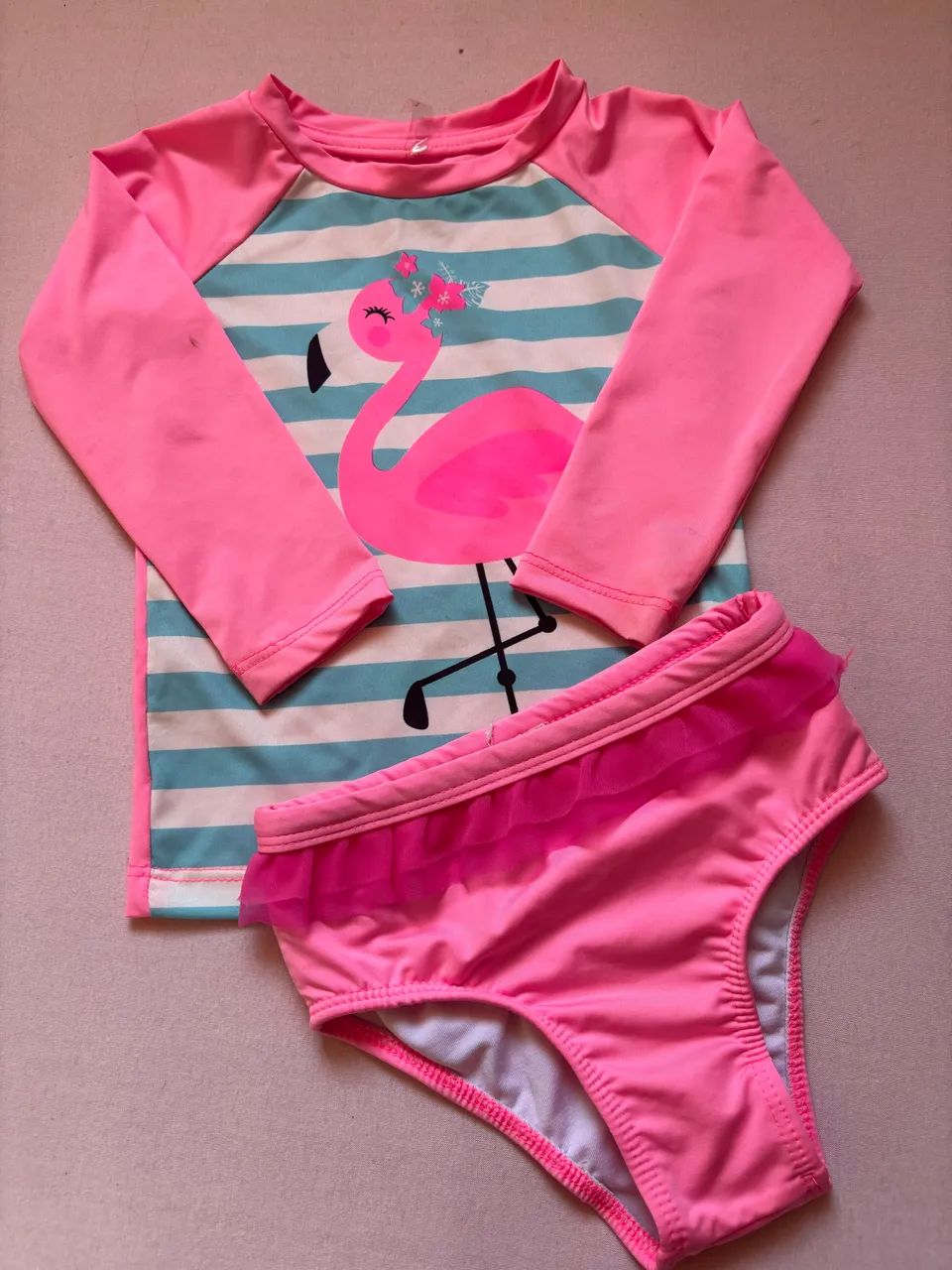 Dois conjunto proteção uv infantil menina tamanho 1  - Foto 3
